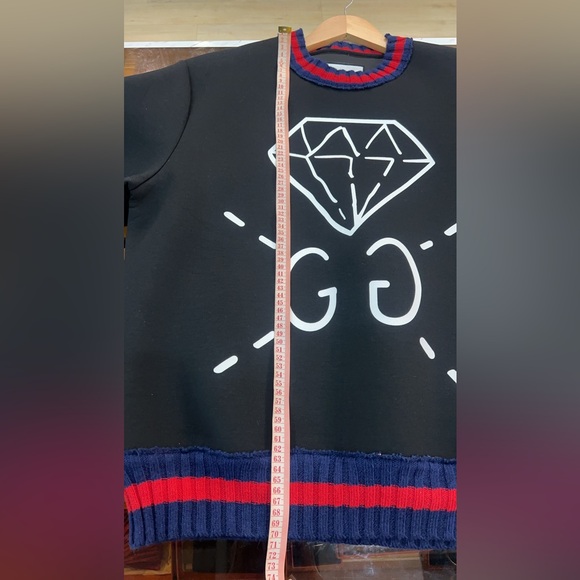 Gucci Ghost GG Diamond Graphic Print Sweatshirt SizeL - Picture 10 of 10